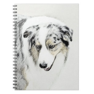 Cuaderno Pintura de pastor australiano - Arte original de p