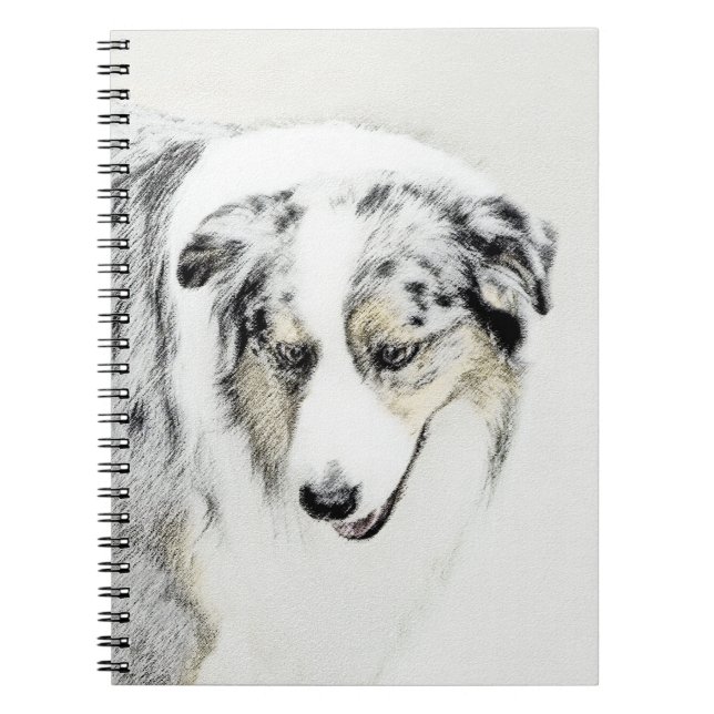 Cuaderno Pintura de pastor australiano - Arte original de p (Frente)