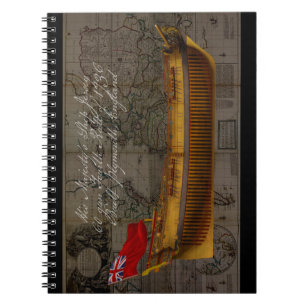 Cuaderno Pintura de perfil del barco Jersey