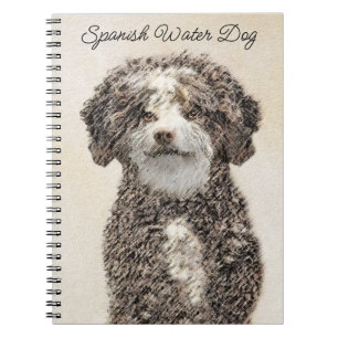 Cuaderno Pintura de Perro de Agua Español - Arte Perro Orig