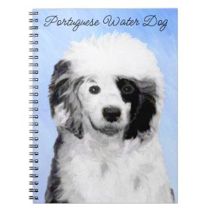 Cuaderno Pintura de perro de agua portuguesa - Arte origina