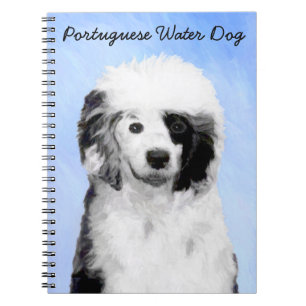 Cuaderno Pintura de perro de agua portuguesa - Arte origina