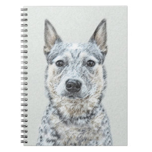 Cuaderno Pintura de perro de ganado australiano - Arte orig