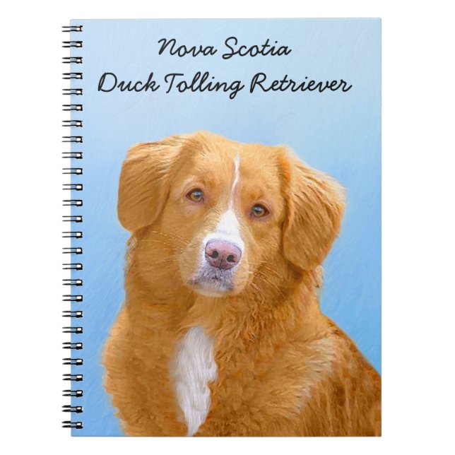 Cuaderno Pintura de perro de la recuperación del pato de Nu (Frente)