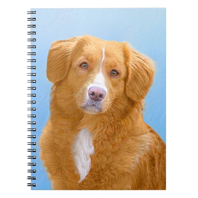 Cuaderno Pintura de perro de la recuperación del pato de Nu (Frente)
