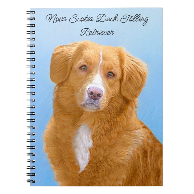 Cuaderno Pintura de perro de la recuperación del pato de Nu (Frente)
