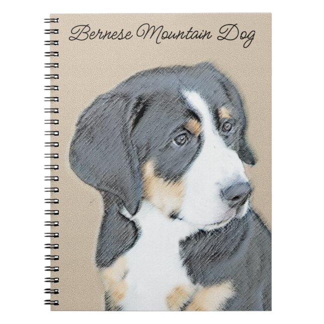 Cuaderno Pintura de perro de montaña de Bernese - Arte de p (Frente)