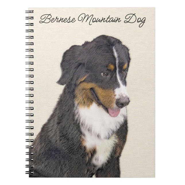 Cuaderno Pintura de perro de montaña de Bernese - Arte de p (Frente)