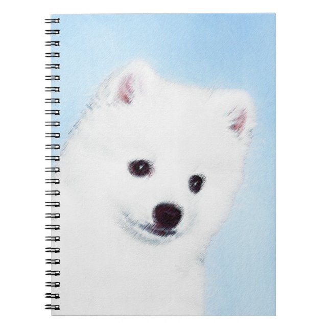 Cuaderno Pintura de perro esquimal estadounidense - Arte de (Frente)