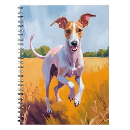 Cuaderno Pintura de perro galgo italiano mascota
