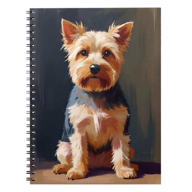 Cuaderno Pintura de perro mascota Yorkshire Terrier (Frente)