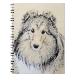 Cuaderno Pintura de perro pastelero de Shetland - Arte de p