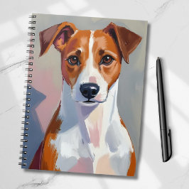 Cuaderno Pintura de perro Terrier Jack Russell Mascota