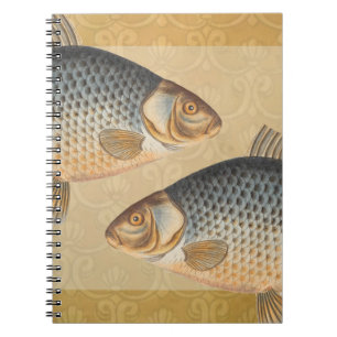 Cuaderno pintura de pesca de carpa dibujo de agua dulce 