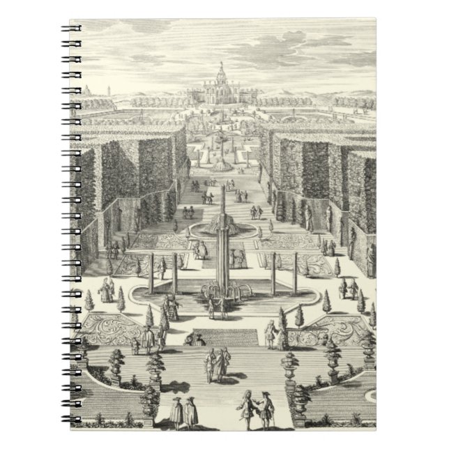 Cuaderno Pintura de petróleo de fuentes en el Jardín de Ver (Frente)