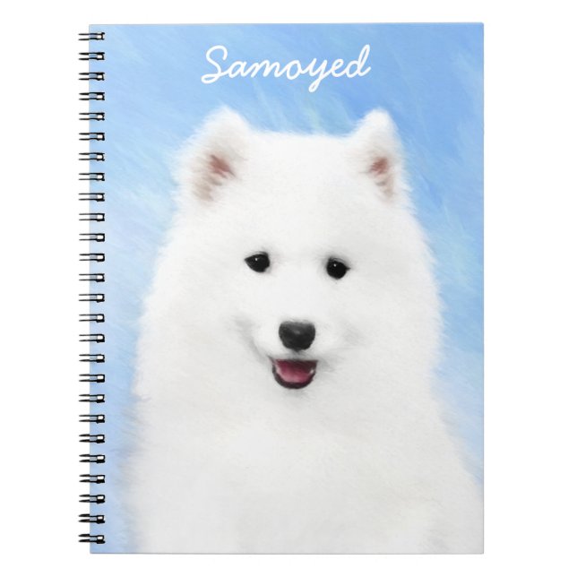 Cuaderno Pintura de pimienta de Samoyed - Arte Perro Origin (Frente)