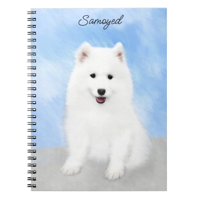 Cuaderno Pintura de pimienta de Samoyed - Arte Perro Origin (Frente)