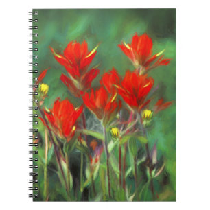 Cuaderno Pintura de pincel indio - Arte de flores original