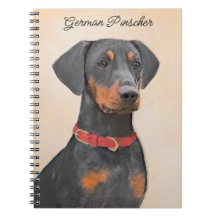 Cuaderno Pintura de Pinscher original de arte animal