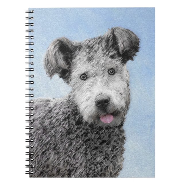 Cuaderno Pintura de Pumi - Arte de Perro Original. (Frente)