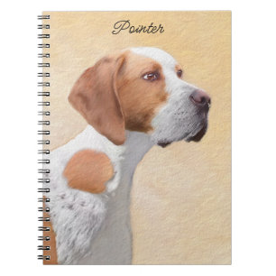 Cuaderno Pintura de puntero - Arte de perro original lindo