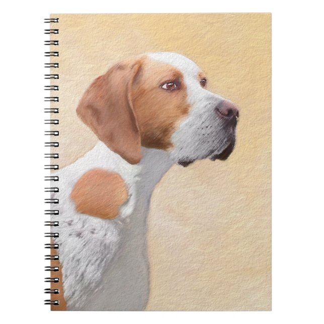 Cuaderno Pintura de puntero - Arte de perro original lindo (Frente)