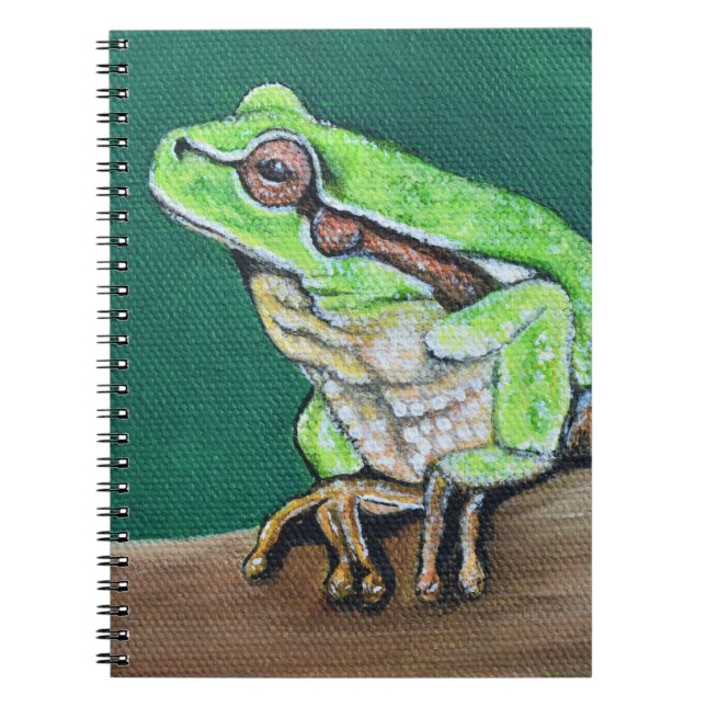 Cuaderno Pintura de rana de árbol (Frente)