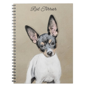 Cuaderno Pintura de Rat Terrier - Arte Perro Original.