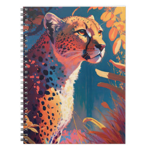 Cuaderno Pintura de retrato animal de Cheetah Vida silvestr