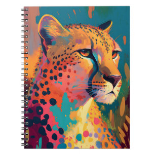 Cuaderno Pintura de retrato animal de Cheetah Vida silvestr