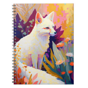 Cuaderno Pintura de retrato animal de Fox con vida salvaje 
