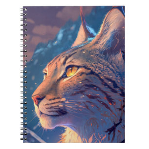 Cuaderno Pintura de retrato animal Lynx Vida silvestre al a
