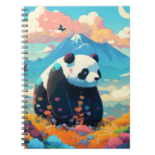 Cuaderno Pintura de retrato animal Panda Vida salvaje al ai