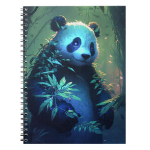 Cuaderno Pintura de retrato animal Panda Vida salvaje al ai