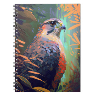 Cuaderno Pintura de retrato de animales de ave de Halcón Li