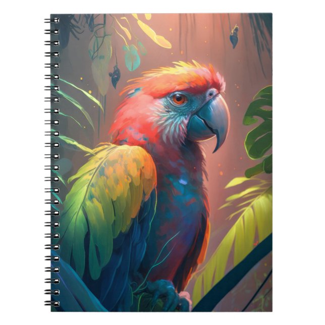 Cuaderno Pintura de retrato de animales de raza loro (Frente)