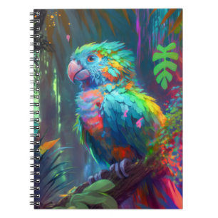 Cuaderno Pintura de retrato de animales de raza loro