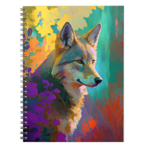 Cuaderno Pintura de retrato de animales lobo Vida salvaje a