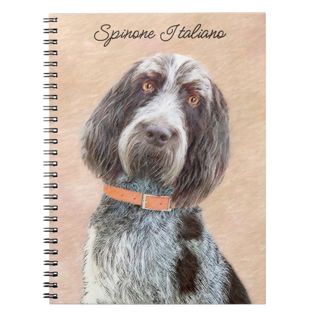 Cuaderno Pintura de Spinone Italiano - Arte de Perro Origin (Frente)