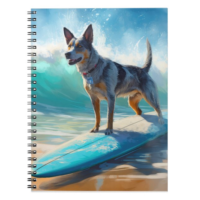 Cuaderno Pintura de surf Blue Heeler Beach (Frente)