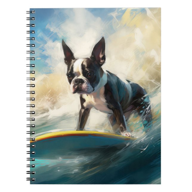 Cuaderno Pintura de surf en Boston Terrier Beach (Frente)