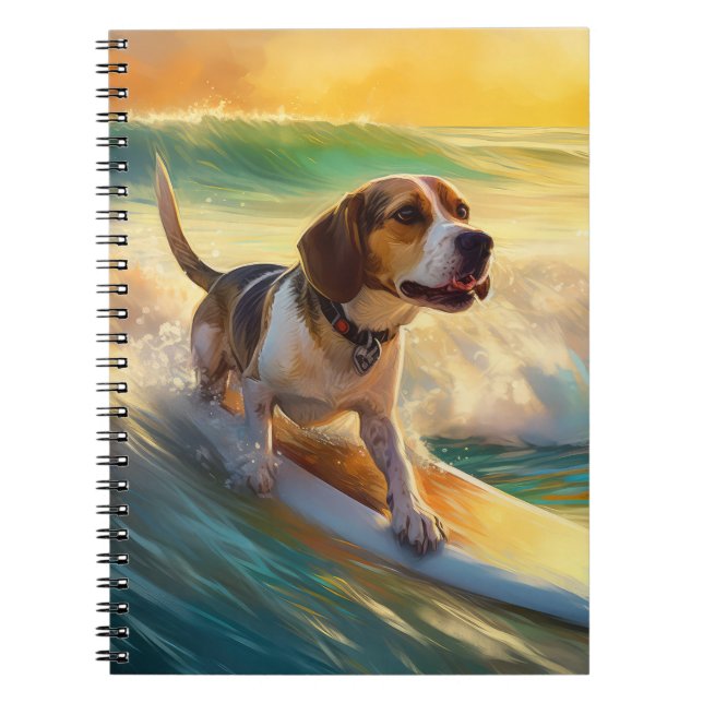 Cuaderno Pintura de surf en la playa Beagle (Frente)