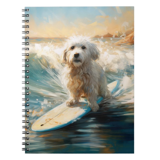 Cuaderno Pintura de surf en la playa de Coton De Tulear (Frente)