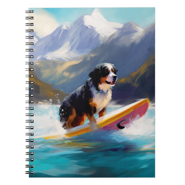 Cuaderno Pintura de surf en la playa de montaña de Bernese (Frente)