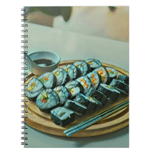 Cuaderno Pintura de sushi vintage