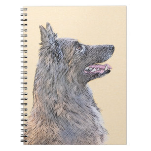 Cuaderno Pintura de Tervuren belga - Arte de perro original