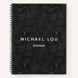 Cuaderno Pintura de textura negro Profesional mínimo