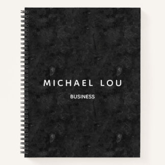 Cuaderno Pintura de textura negro Profesional mínimo
