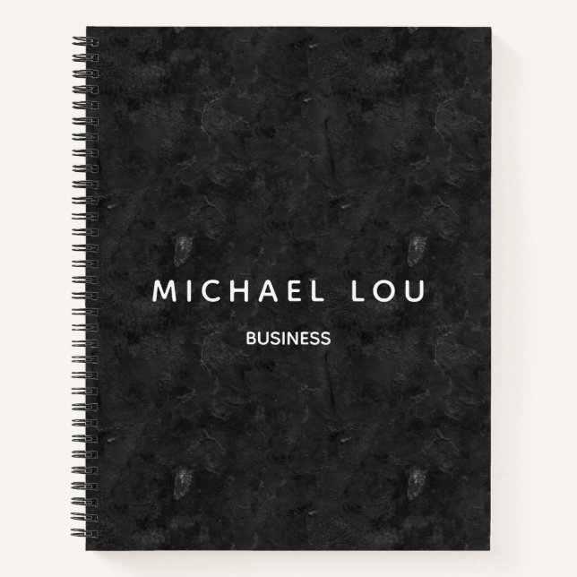 Cuaderno Pintura de textura negro Profesional mínimo (Anverso)