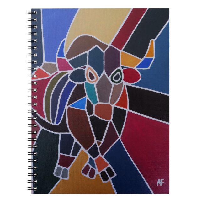 Cuaderno Pintura de toro abstracto de Alfred Fox (Frente)